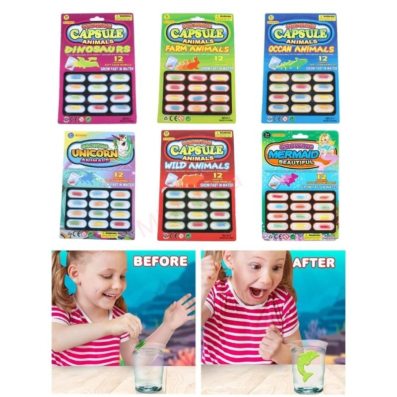 MDD Magic Growing Animal Tablets Theme Mini 12 เม็ดชุดเม็ดเมจิกแต่ละเม็ด