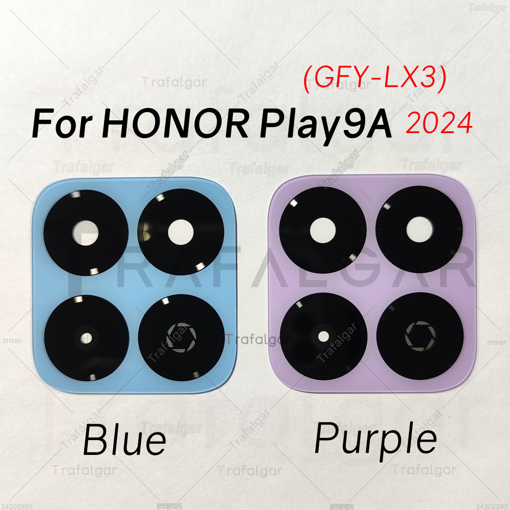 เลนส์กล้องด้านหลังสําหรับ HONOR Play 9A Play9A GFY-LX3 เปลี่ยนฝาครอบกล้องพร้อมสติกเกอร์กาว