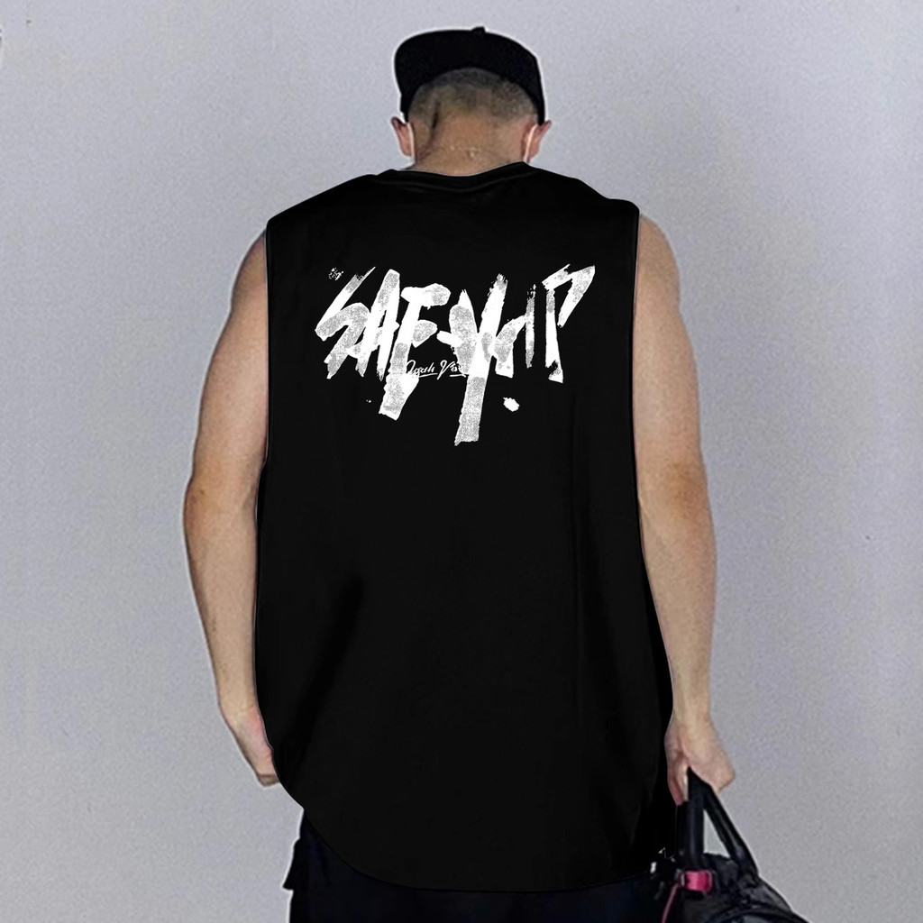UT shop เสื้อยืด แขนกุด เสื้อกล้าม"SAE Yrip"oversize Cotton100% แฟชั่น แนวสตรีท เสื้อผู้ชาย แขนสั้น เสื้อกล้าม 2025