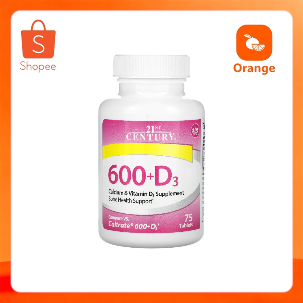 21st Century, 600+D3, Calcium & Vitamin D3 Supplement