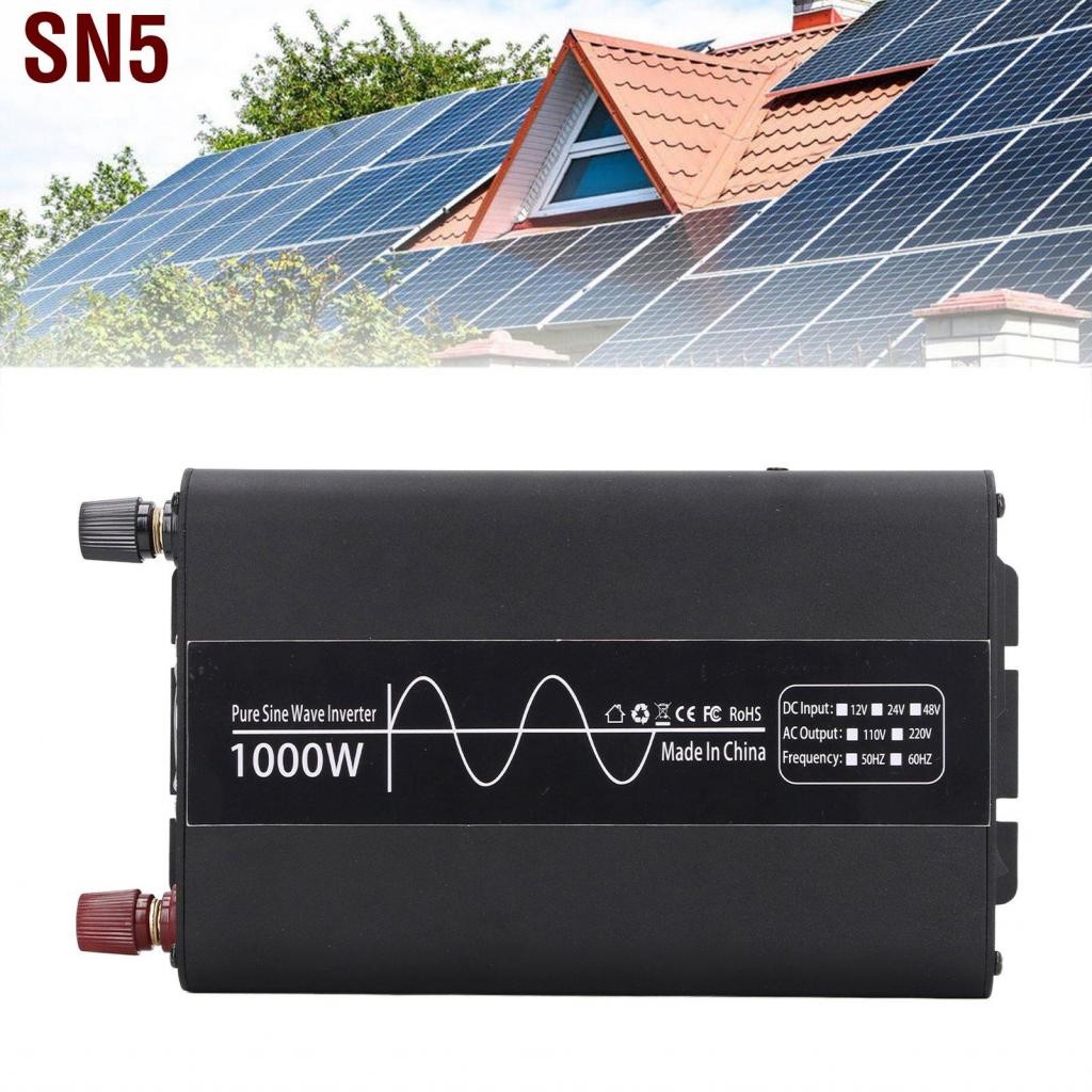 SN5 1000W Power Converter DC48V เป็น AC220V Inverter Compact Design Peak Peak 1500W Multiple Circuit