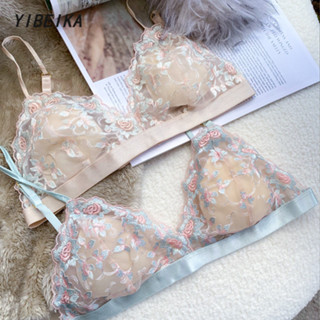 ชุดชั้นในเซ็กซี่ บราฝรั่งเศส บราลูกไม้  ถ้วยสามเหลี่ยม ลูกไม…