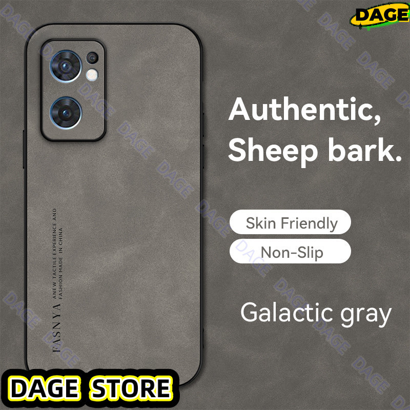 COD สําหรับ OPPO Reno 7 7Pro 5G หนังนุ่มเคสโทรศัพท์แท้ป้องกันกล้องหรูหราแกะ Bark สําหรับ OPPO Reno7 Reno7Pro Reno 7 Pro CPH2371 CPH2293 DAGE