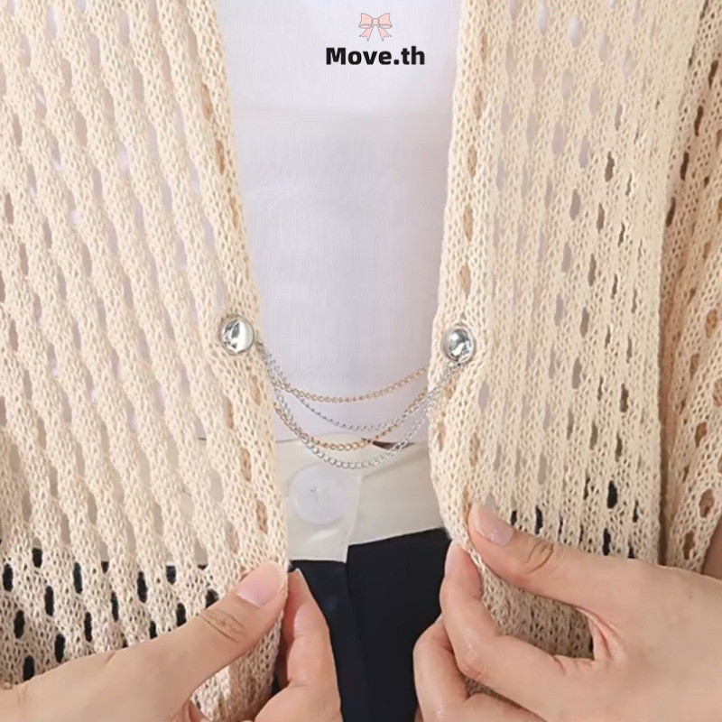 ในไทย-พร้อมส่ง✨ขากางเกง หัวเข็มขัดแม่เหล็กดูด ตะเข็บไร้รอยต่อ คลิปยึดถาวร หัวเข็มขัดแม่เหล็กป้องกันการถูพื้น-Move - รูปที่ 5