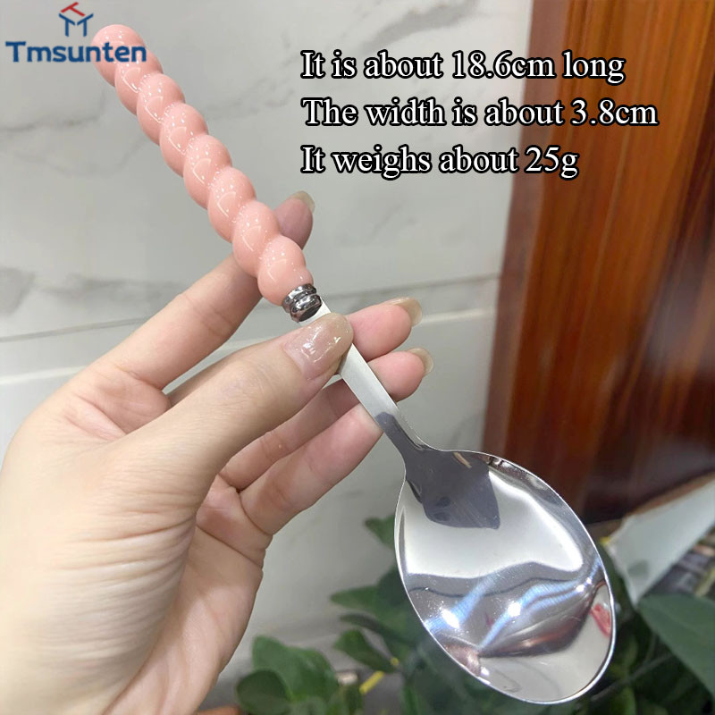 ช้อนสแตนเลส ช้อนด้ามยาว ช้อนขนม ช้อนใช้ในครัวเรือน Tmsunten