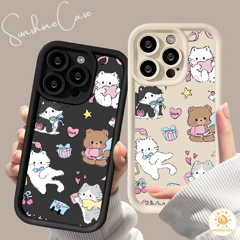 พร้อมส่ง เคสมือถือสำหรับOPPO รูปแมวสวยงามของขวัญ รูปที่ 3
