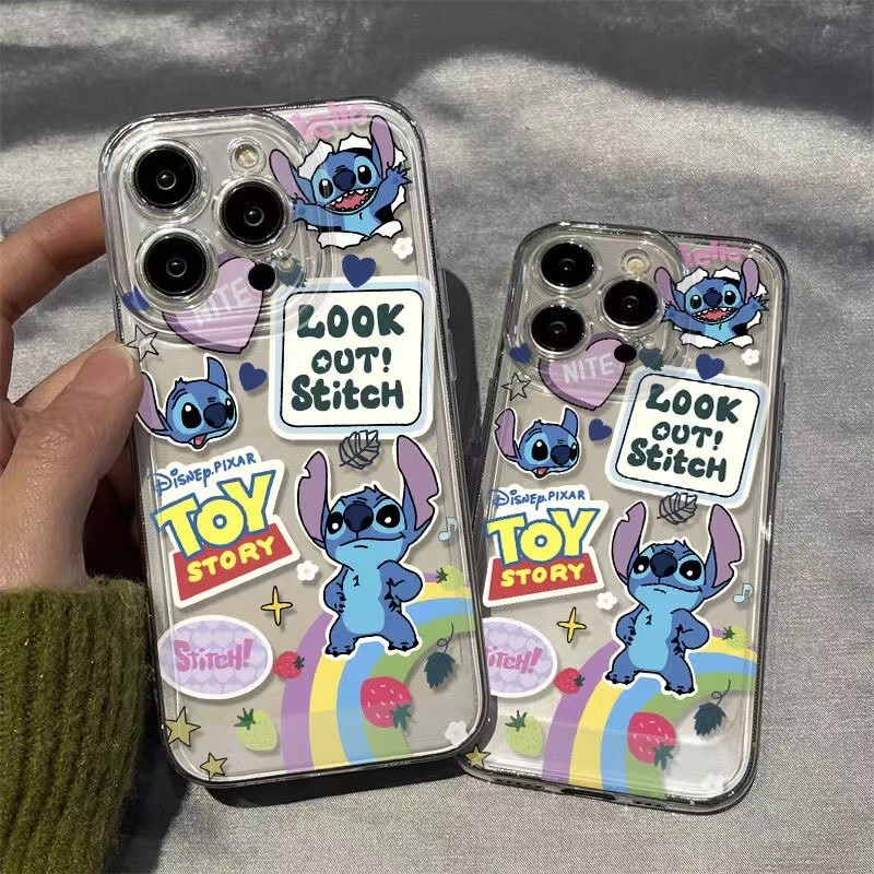 เทรนด์การ์ตูนสนุกแบบเต็มหน้าจอมอนสเตอร์ตัวน้อยเคสโทรศัพท์แบบใสสำหรับ iPhone 15pro 14PROMAX xsmax 13PROMAX 12pro 16PROMAX 13 8PLUS 11กันกระแทกกันลายนิ้วมือกันกระแทกเคส