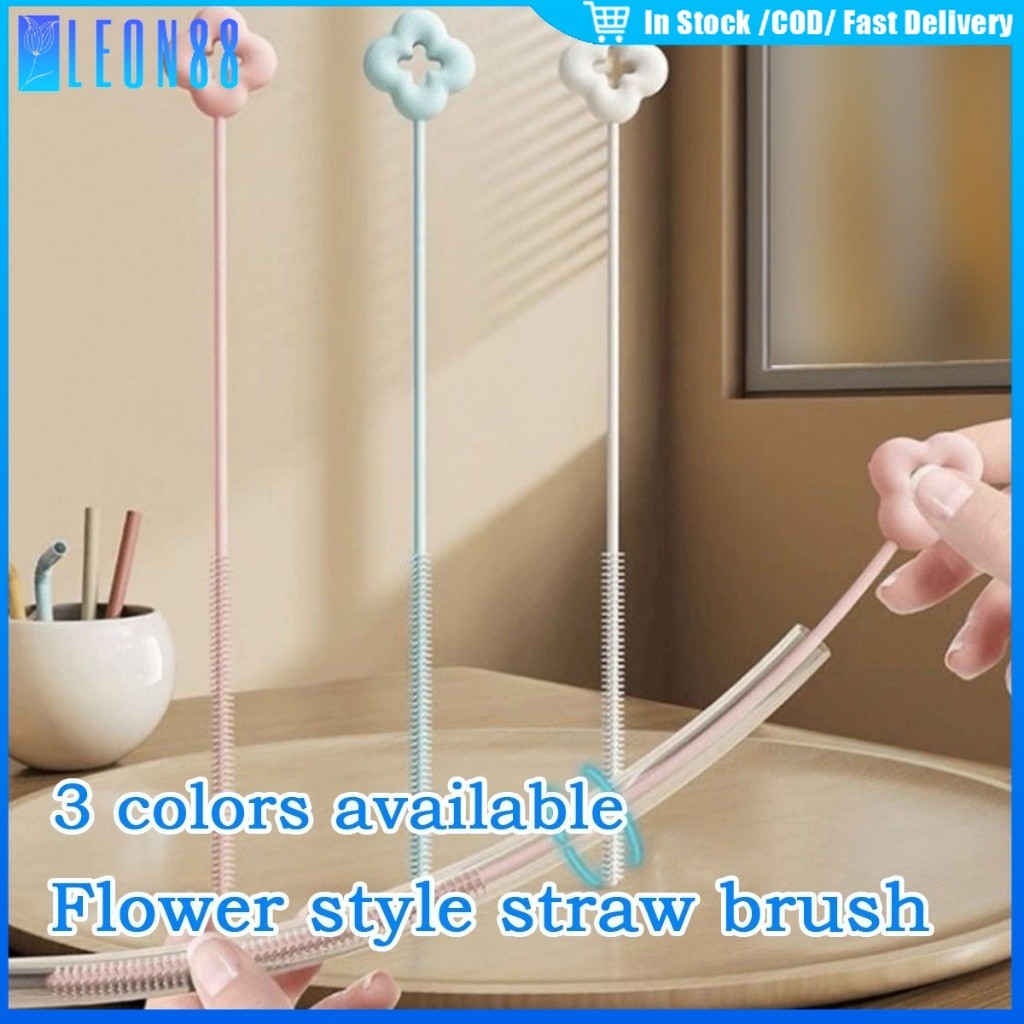 ของมาใหม่！10ชิ้น แปรงล้างหลอดดูดน้ำ ยาว22CM พลาสติก แปรงขัดหลอด หลายสีให้เลือก
