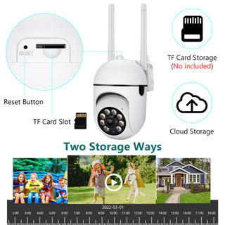 ฟรกล้องวงจรปิด CCTV V380 Pro กันน้ำกลางแจ้ง เชื่อมต่อโทรศัพท์ กล้องวงจรปิดระยะไกล HD Dual Lens 4 ไฟสว่าง