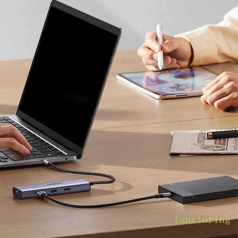 FUN Durability 2 5 นิ้วฮาร์ดดิสก์ภายนอกกล่องสําหรับ HDD พร้อมปลั๊กและฟังก์ชั่น Play สีเทา Hard Disk 