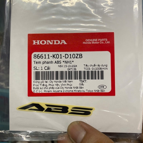 สติ๊กเกอร์ตัวอักษร ABS สีดํา สําหรับ Sh 125/150 (NH1)