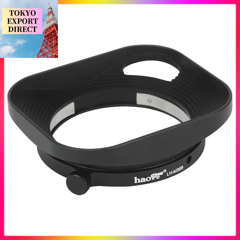 Haoge LH-M36B Square Metal Lens Hood for Leica Summicron 35mm f2, Summicron M 35mm f2 6-element, 7-element, 8-element, Summicron-M 35mm f2 ASPH, and Elmarit-M 28mm f2.8 ASPH Lens, Hollow Design, Black.[DIRECT FROM JAPAN]