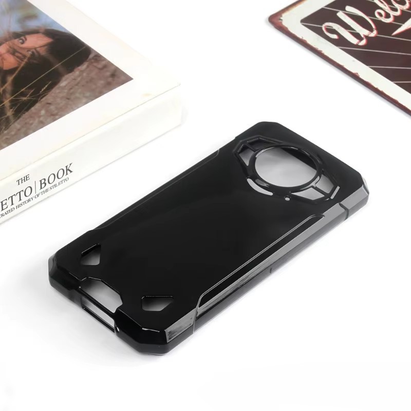 TPU เคสโทรศัพท์แบบนุ่มสําหรับ DOOGEE S200 X Plus เปลือกโปร่งใสสีดําสําหรับ DG DOOGEE DoogeeS200X S20