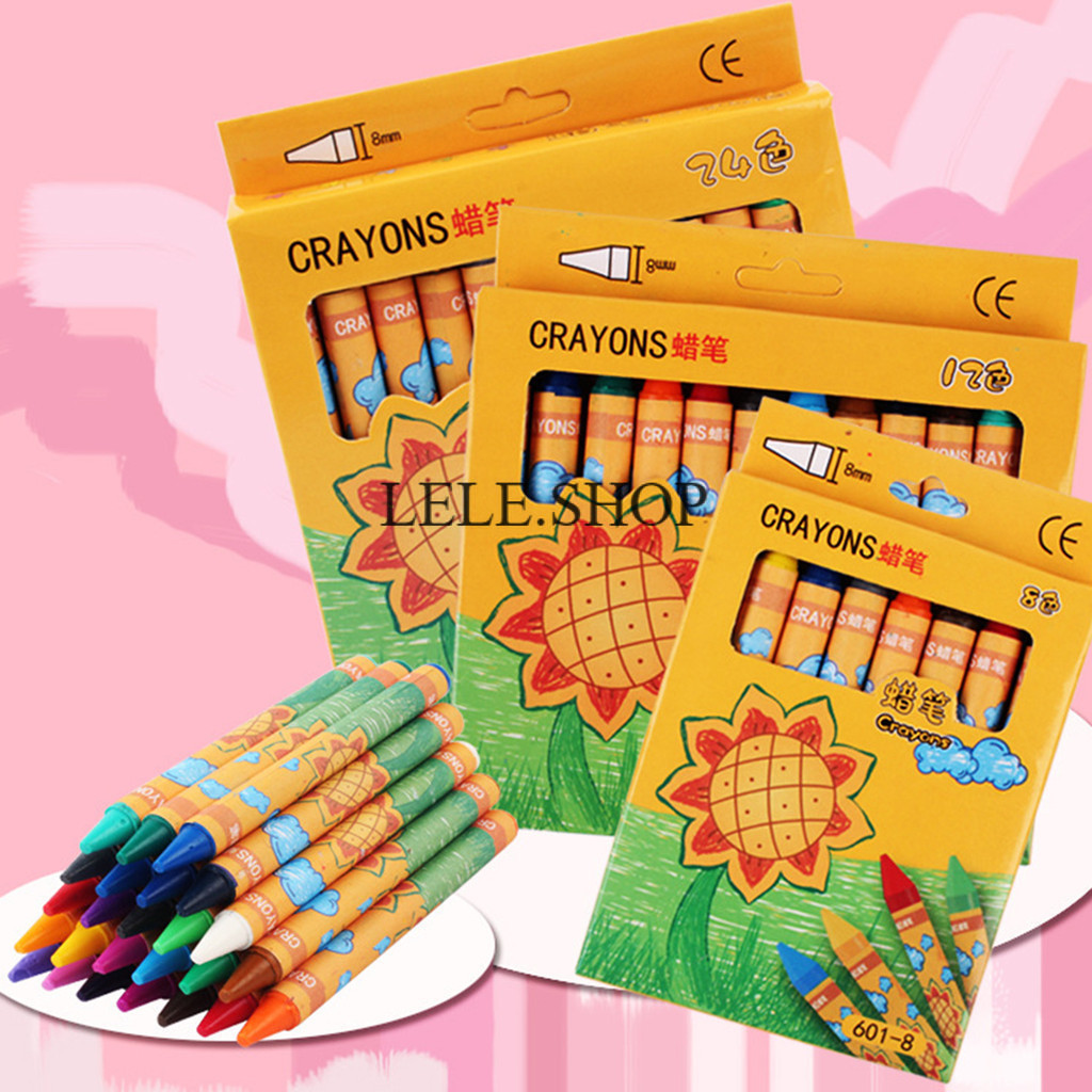 สีเทียนสำหรับเด็ก วาดรูประบายสี เสริมพัฒนาการเด็ก อุปกรณ์วาดรูประบายสี งานศิลปะ DIY สำหรับเด็ก สินค้าพร้อมส่งที่ไทย