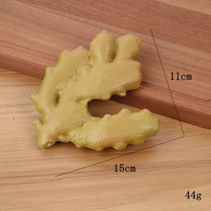 ขิงปลอม โมเดลขิง อาหารปลอมสมจริง ตัวอย่างอาหาร สำหรับตกแต่งบ้าน ตกแต่งร้านอาหาร ร้านค้า ถ่ายรูปสินค้า - รูปที่ 2