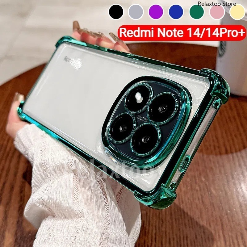 ชุบใสปลอกอ่อนสําหรับXiaomi Redmiหมายเหตุ 14 Note14 Pro Plus + Pro + 14Pro + Note14Pro + 4G 5G 2025 แ