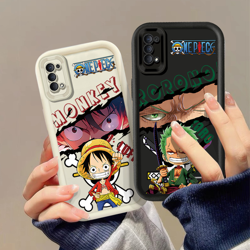 การ์ตูนLuffy ONE PIECEเคสโทรศัพท์สําหรับOPPO Reno 4 Reno 4F Reno 5F Reno 7Z Reno 8Z Reno 8T OPPO F11 F17 Pro F19 Proกันกระแทกนุ่มTPUปกหลังปลอก