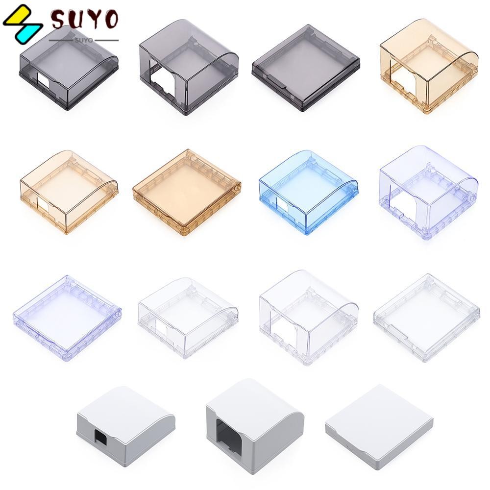 SUYO 1 ชิ้นฝาครอบป้องกันสวิตช์ Wall Power Outlet อุปกรณ์ซ็อกเก็ตป้องกันแบบมีกาวในตัว