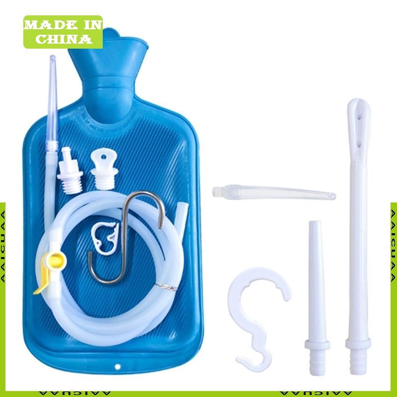 AA Enema ชุดสําหรับ Colon Detox ทําความสะอาด Enemas Enema กระเป๋ายาวซิลิโคนท่อ 5 Multi-ขนาดเคล็ดลับแบบใช้ซ้ําได้ควบคุมน้ํา Flo