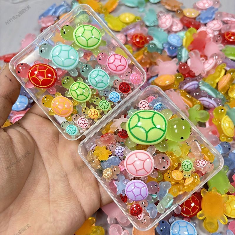 เครื่องประดับเต่าน้อยเรืองแสง ทําเอง ครีมกาวอุปกรณ์เสริมเต่าซ้อนสนุกสัมผัสของเล่น