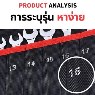 🚚จัดส่งจากกรุงเทพ🚚ประแจ เครื่องมือช่าง ชุดประแจ 8PCS เบอร์ 8-19mm ปะแจ ประแจชุดบล็อก ประแจแหวนข้าง