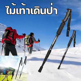 ไม้เท้าเดินป่า ไม้เท้าปีนเขา ไม้เท้าวิ่งเทรล อลูมิเนียม ปรับความสูงได้ ไม้เดินป่า / ปีนเขากลางแจ้ง