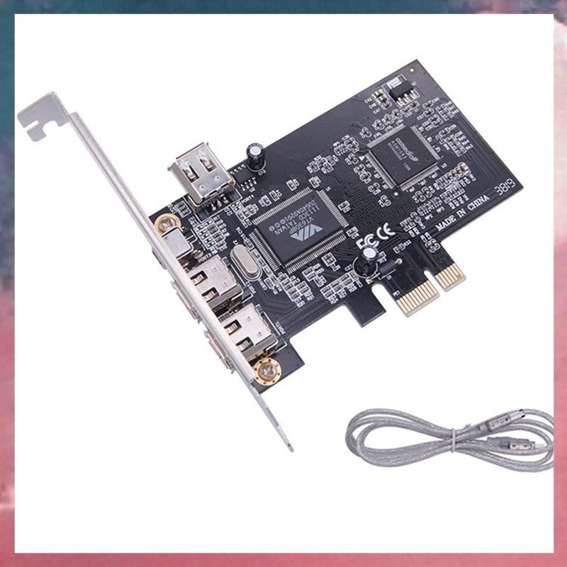 การ์ด PCI-E ถึง 1394A, PCI-E 1.0 X1 ถึง IEEE 1394A การ์ด FireWire 4 พอร์ต, รองรับความละเอียด 1440X10