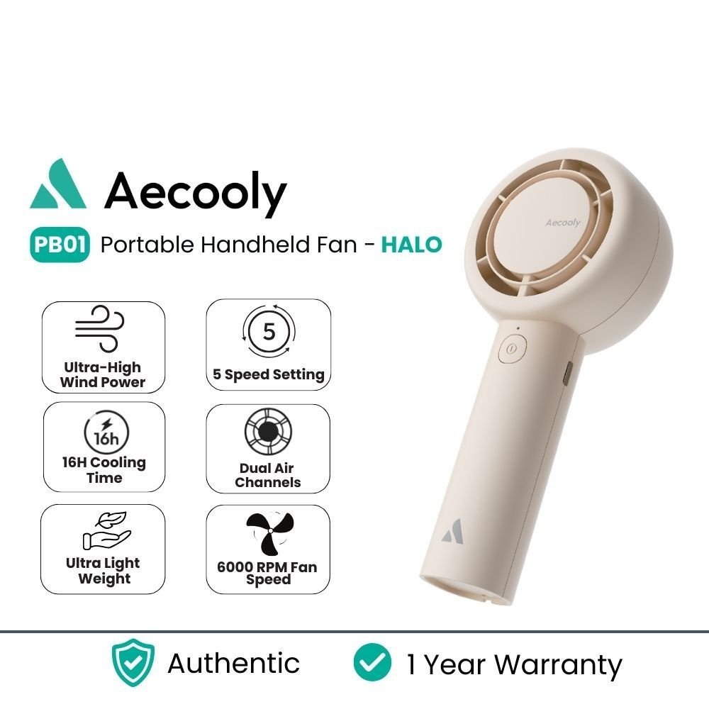 Aecooly Portable Dual Air Channels พัดลมมือถือ - ความจุแบตเตอรี่ 3000mAh หรือ 4500 mAh- PB01