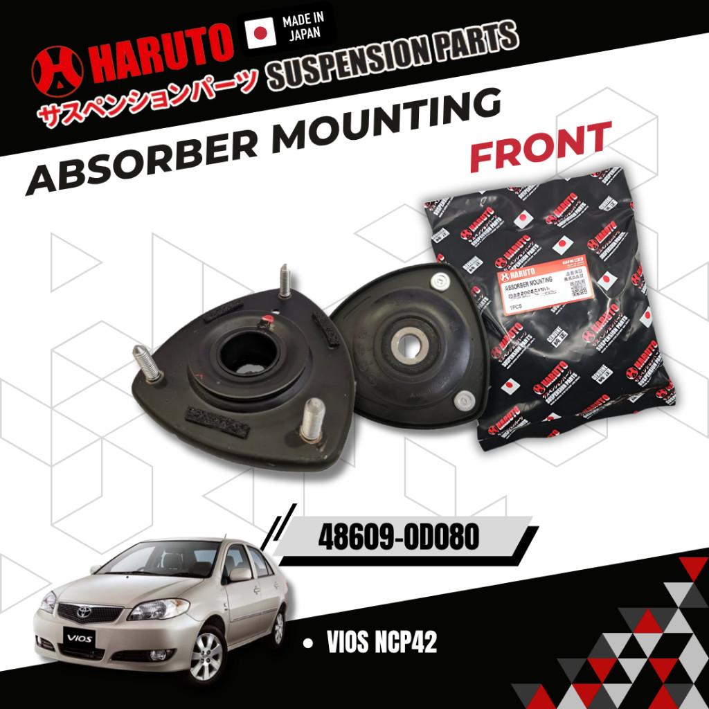 HARUTO ABSORBER MOUNTING ด้านหน้า TOYOTA VIOS NCP42 (48609-0D080)