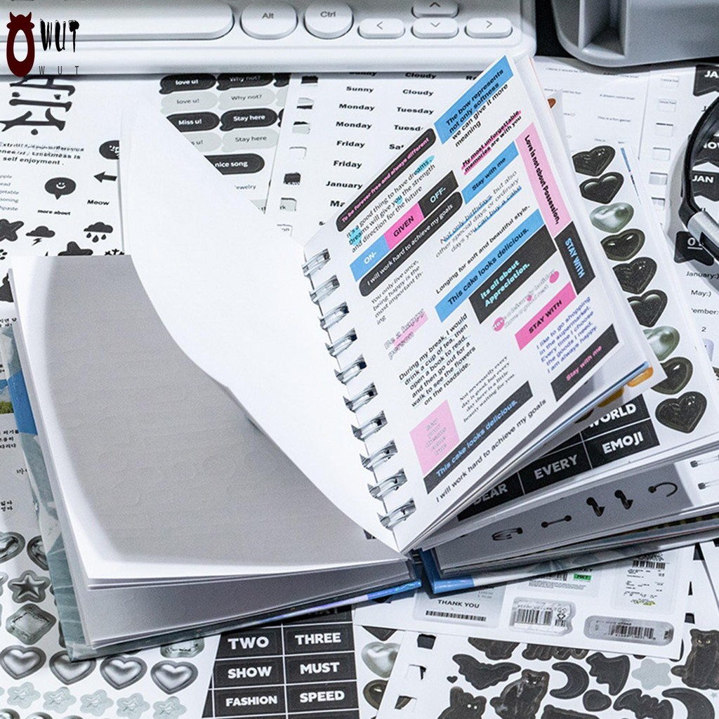 60 ชิ้นเกาหลี Instagram สติกเกอร์ Fragments of Time Theme Non-Repeat สติกเกอร์สําหรับ Art Craft Journaling อุปกรณ์ - รูปที่ 3