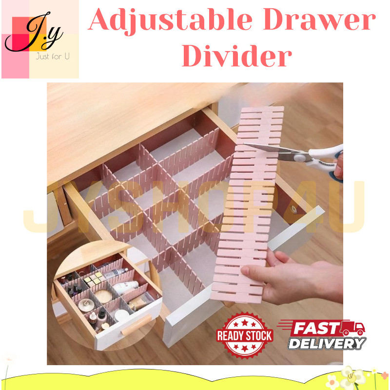 (JYSHOP4U) DIY ลิ้นชักแบบปรับได้ Divider Universal Cuttable Organizer สําหรับ Home Kitchen & Office 