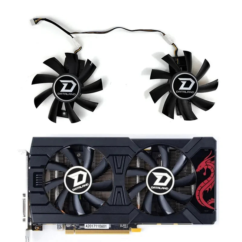 ใหม่ 87 มม.GA92B2U GA92S2U Dataland RX 570 GPU พัดลม,สําหรับ PowerColor Radeon Red Dragon RX 570 Dua