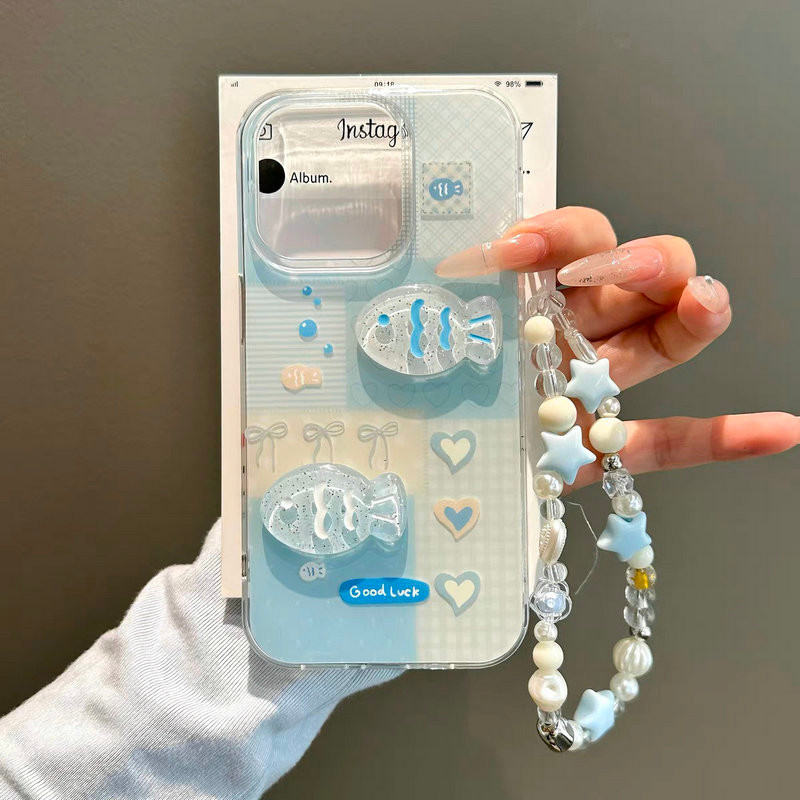 เคส Soft for VIVO Y29 Y04 Y19S Y100 Y39 Y29S Y200 Y28S Y78 V29 Lite 5G Y38 Y28 Y36 Y27 Y17S Y15S Y15A 2021 Y03 Y18 4G Y16 Y02S Y02 Y02A Y01 Y77 Y22S Y22 Y35 2022 Y75 Y55 Y76 Z5X Cute Bling fish bracelet Phone Case TM 60 - รูปที่ 5