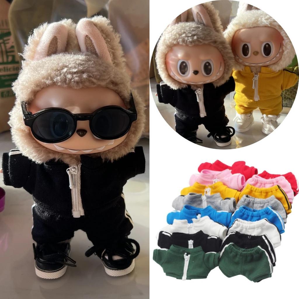 FYG แฟชั่นกีฬาเสื้อผ้าสําหรับ 15/17 ซม.Labu ตุ๊กตา Peaked Cap ชุด Ropa Labubu ชุดอุปกรณ์เสริม - รูปที่ 5