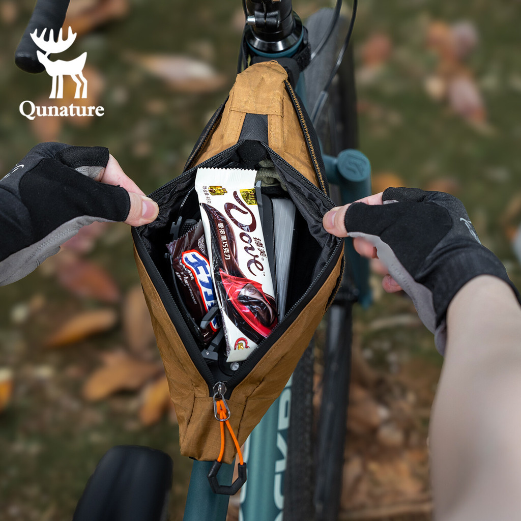 Qunature กระเป๋าจักรยาน Top Tube Bag กันน้ำทนทานสำหรับระยะไกล — صورة 3