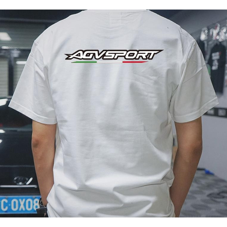 Cotton Attitude Motorcycle Racing Rider AGV Helmet เสื้อยืดแขนสั้น