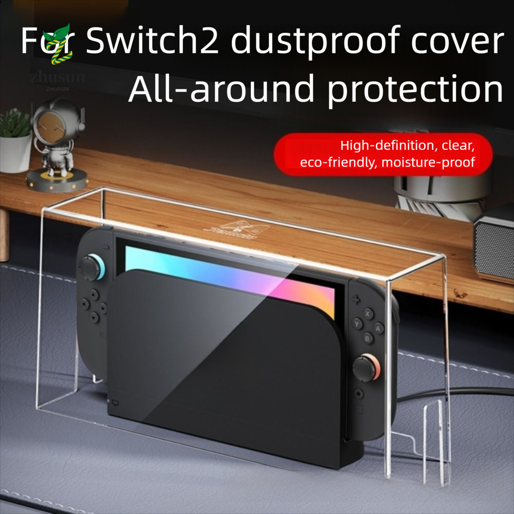 ซูซัน ป้องกัน ,ฝาครอบคอนโซลเกมใสกันฝุ่น,อุปกรณ์เสริมกล่องแสดงกันน้ําอะคริลิคสําหรับสวิตช์ 2