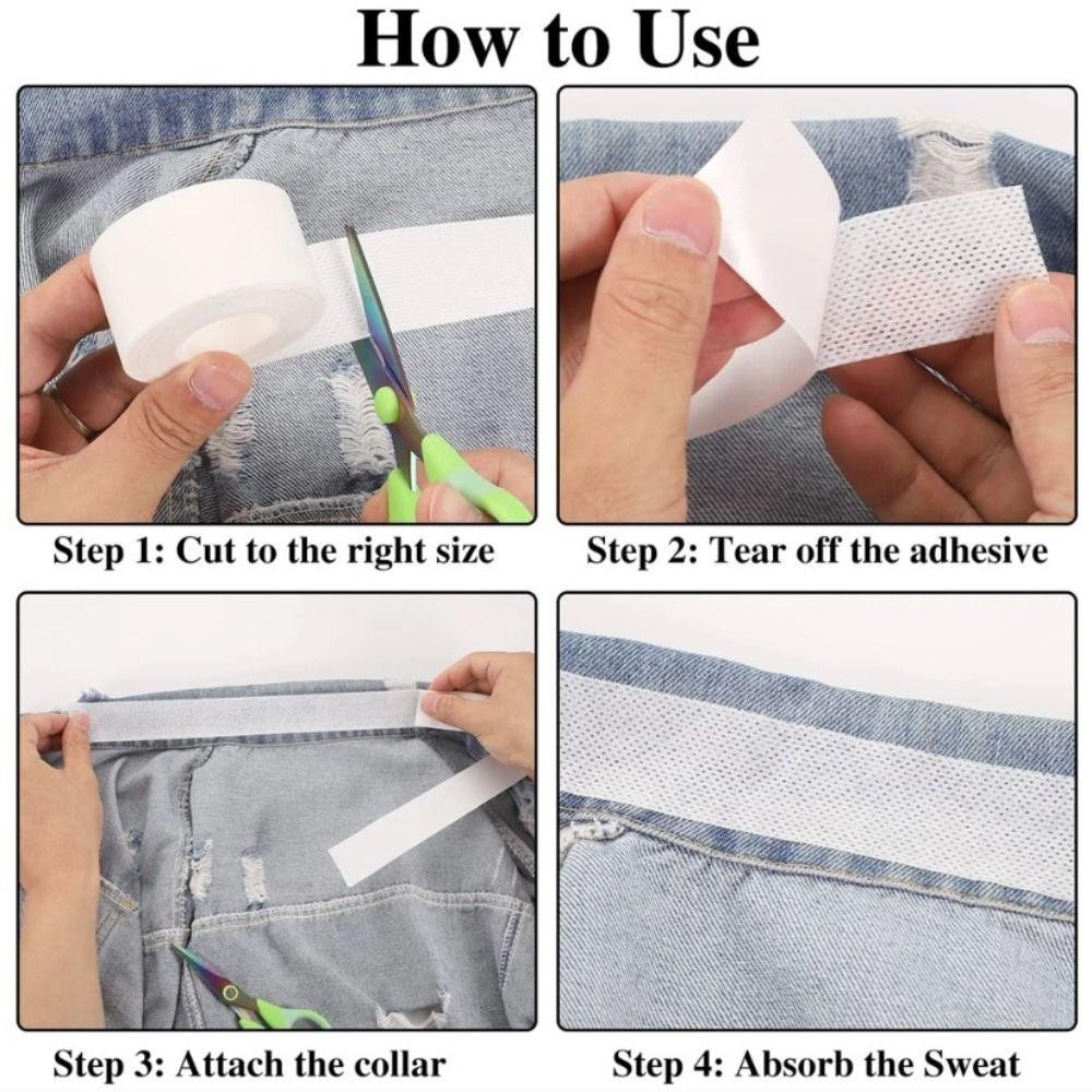 3/5/8M Self กาวคอเทปทิ้งสติกเกอร์/ชายเสื้อหมวก Anti-สกปรก Anti-sweat Pad ราคา ถูกที่สุด ดีลบีเคเค แกลเลอรีภาพที่ 2