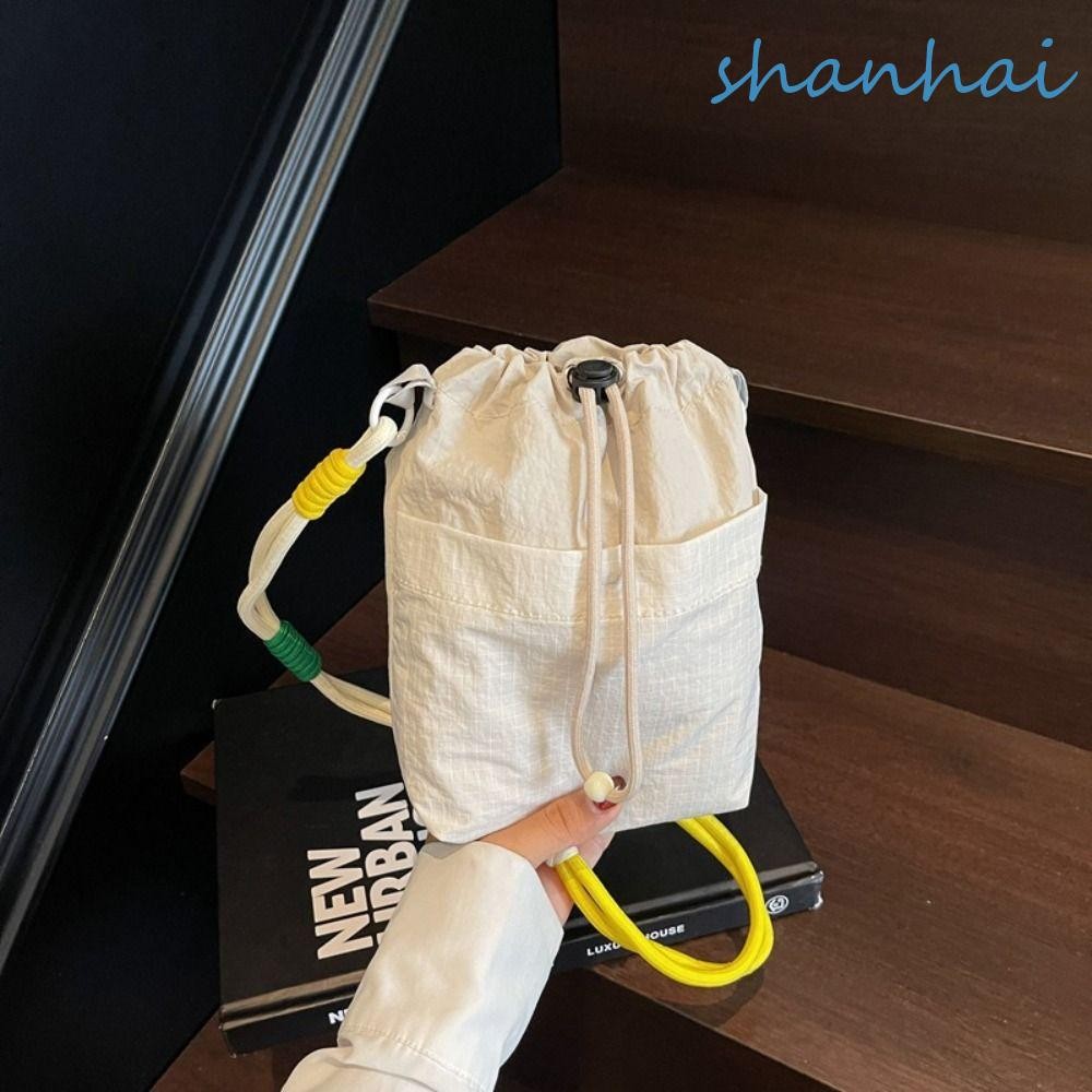 SHANHAI กระเป๋าทรงถังหูรูดขนาดเล็ก สายสะพายไหล่กันน้ํา ใส่ขวดน้ําแห้งเร็ว อเนกประสงค์ ขนาดใหญ่
