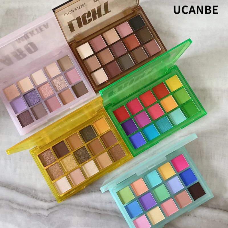 UCANBE อายแชโดว์แผ่นหลายสี Macaron สีความอิ่มตัวสูงและส่วนขยายสูง