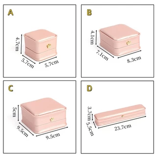 กล่องเครื่องประดับ PU ใช้สำหรับจัดเก็บ แหวน ต่างหู สร้อยคอ กล่องเก็บเครื่องประดับ (หลากหลายสไตล์ สี เลือกได้ค่ะ)