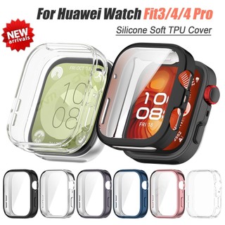 TPU Soft Case สําหรับ Huawei Watch Fit4 Pro ป้องกันหน้าจอสําหรับ Huawei Watch Fit 4/Fit 3 กันชนชุบกรณี