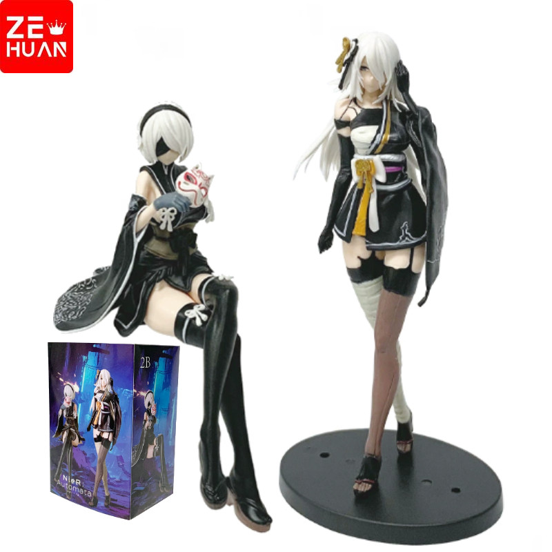 NieR Automata อะนิเมะ YoRHa 2B A2 โมเดลรูปการกระทําของเล่น