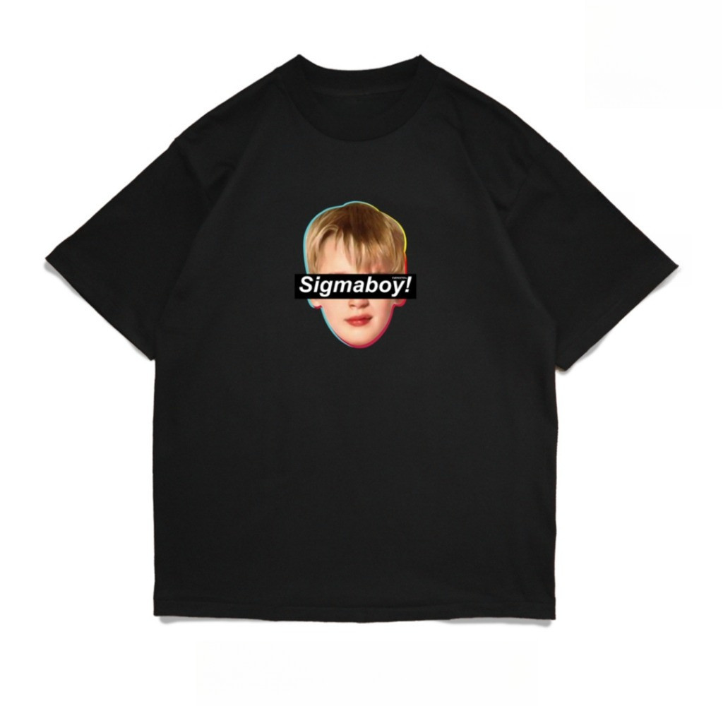 ( จัดส่ง 24 ชั่วโมง )Maise STUDIO Cotton oversize Sigma Boy เสื้อยืดสีดํา ไซส์ S - 3XL