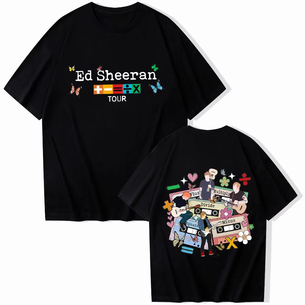 COD Ed Sheeran Mathematics Tour เสื้อยืดแขนสั้น Ed Sheeran Merch Harajuku Unisex O-neck เสื้อลําลอง