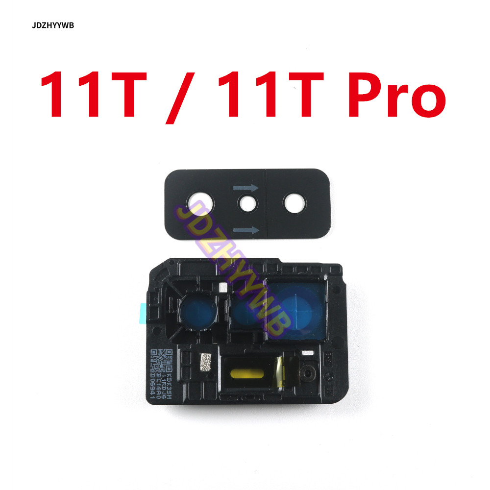 กระจกเลนส์กล้องด้านหลังพร้อมกรอบสําหรับ Xiaomi Mi 11T Pro 11TPro กรอบกล้องพร้อมอะไหล่ซ่อมเลนส์