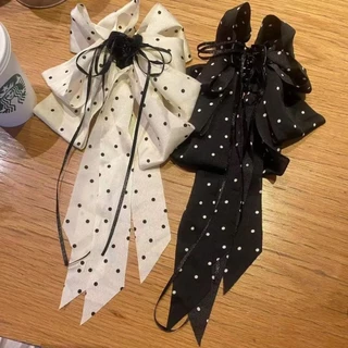 2025 Polka Dot Knot Clamp คลิปผมหางม้าลําแสงระดับไฮเอนด์หญิง