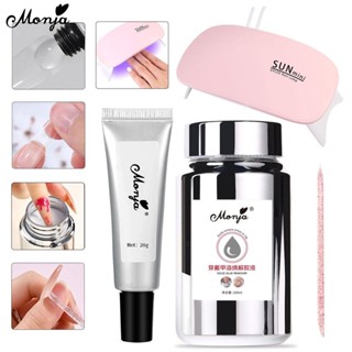 Monja Debonder UV กาว ฟองน้ํา เจลเหลวกาวสําหรับกดบนเล็บถอดเค…