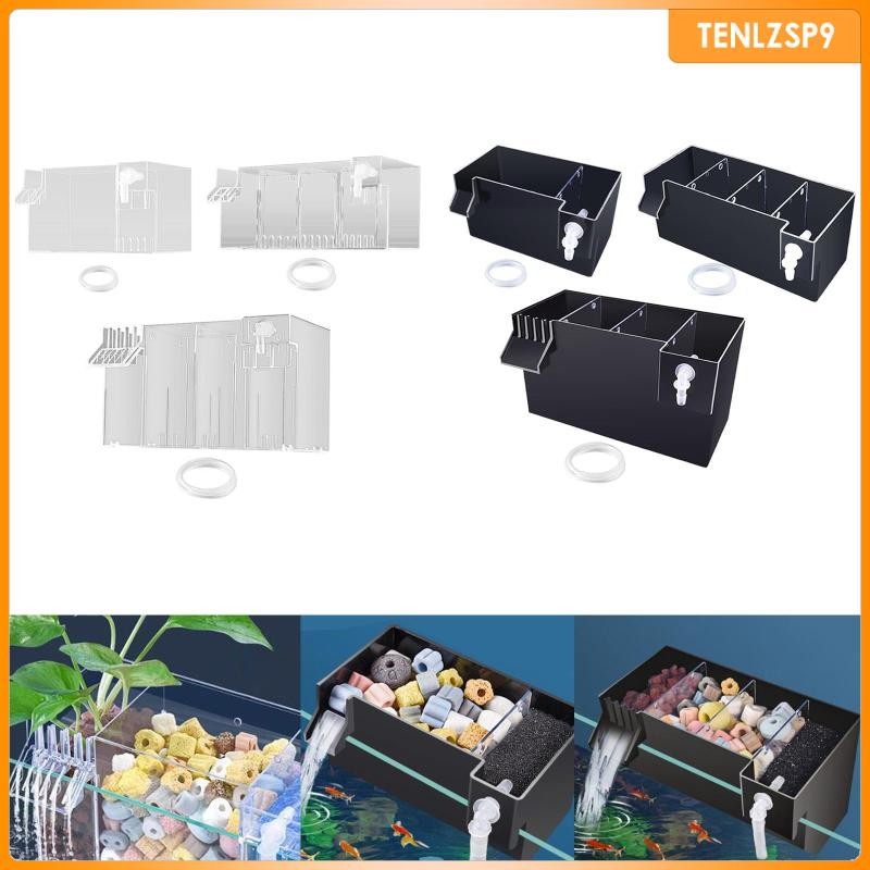 [tenlzsp9] ตู้ปลาบนกล่องกรองกล่องกรอง DIY Water Flow Drawer Filter Box