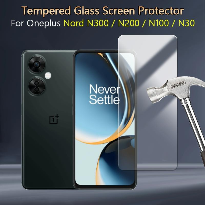 ปลดล็อคลายนิ้วมือเข้ากันได้กับ Oneplus Nord N300 N200 N100 N30 N20 SE 5G N10 HD Clear Slim 2.5D Anti